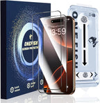 OneFish Full Edge Coverage Tempered Glass Screen Protector for IPhone 14 Plus/IPhone13 Pro Max 6.7 inch 2 Pack Edge Reinforcement, Self-Aligning Installation, Case Friendly HD Screen Protectors