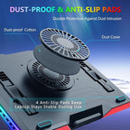 LIANGSTAR Gaming Laptop Cooling Pad, RGB Laptop Cooler with 3 Powerful Turbofans, 5 Height Adjustable Laptop Cooling Stand, 5 Fan Speed Touch Control, Seal Memory Foam for Cooling 12-19.3 inch Laptop
