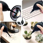 Silicone Soft Tip Manual Air Blower,Dust Cleaner for DSLR,Camera Lens,Camera Sensor,LCD,Keyboard,Watch,Coffee Machine,Cleaning Air Blower (Long+Short Nozzle)