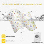 JIKIOU 3 Pack Mouse Pad with Stitched Edge, Comfortable Mouse Pads with Non-Slip Rubber Base, Washable Mousepads Bulk with Lycra Cloth, Mouse Pads for Computers Laptop Mouse 10.2x8.3in White Flowers