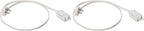 Amazon Basics Extension Cord with Multiple Outlets, 3 ft 2-Prong Indoor Power Strip, Flat Plug, 13 Amps, 1625 Watts, 125 VAC, White, 2-Pack