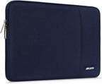 MOSISO Laptop Case 14 inch, 14 inch Laptop Sleeve Compatible with HP Lenovo Dell ASUS Acer, HP Stream, Dell Latitude, Lenovo IdeaPad, Polyester Vertical Computer Sleeve Bag with Pocket, Navy Blue