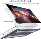 Batianda Case for M1 MacBook Air 13 Inch Model A2337 A2179 A1932 2021 2020 2019 Release,3D Painted Creative Series Design Hard Shell with Keyboard Cover & Screen Protector, Nebula