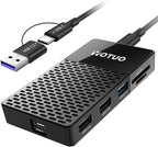 External Solid-State Drive 2TB, Up to 1050MB/s, USB-C Portable SSD with All-in-One Multi-Port USB 3.2 Hub and SD/TF Card Reader Docking Station with iPhone/PC/Laptop/Mac/Windows/Android/iOS.
