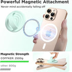 Magnetic Phone Ring Grip Holder, Silicone Finger Loop Grip, Compatible with MasSafe, Back of Phone for iPhone Pro Max/Plus/16/15/15/14/13/12 Series, Mint Green