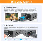 J-Tech Digital HDMI Extender over cat5e/6 1080P@200ft HDMI Balun Over Single Ethernet Supports EDID Copy Compatible with Dolby Digital DTS