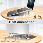 Laptop Stand for Desk, Portable Anti-Slip Keyboard Riser, Zinc Alloy Keyboard Stands, Computer Stand Compatible with MacBook Air/Pro, 10-15.6 Inches Laptops and Keyboards (Sliver)