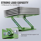 Laptop Stand for Desk, Adjustable Computer Stand with 360° Rotating Base, Ergonomic Laptop Riser for Collaborative Work, Foldable & Portable Laptop Stand, fits for All 10-16" Laptops