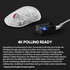 Pulsar Gaming Gears - Super Clear Limited Edition: X2H Mini Wireless Gaming Mouse, Symmetrical, Ultra Lightweight 1.83 oz (52g), PAW3395 26k DPI Optical Sensor, Optical Switch (Mini, Super Clear)