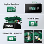 TYKOOL YIX30L-BS-STD (YTX30L-BS),650CCA, Lithium LiFePO4 Motorcycle Battery 12v,Digital Readout,Fits for BMW,Harley Davidson; ATV,UTV,Snowmobile,Compatible for Polaris,BRP (Can-Am),Arctic Cat