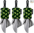 SPUDZ Classic Microfiber Lens Cleaner – Clip-On Pouch, Washable – for Binoculars, Scopes, Glasses, Screens | Avocado, 6 x 6 Inch (3-Pack)