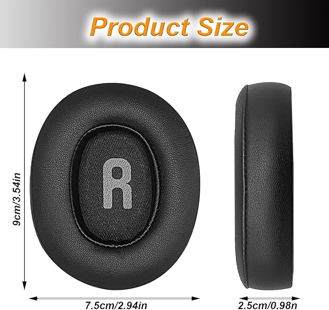 Replacement Earpads for JBL Tune 700(700BT)/710(710BT)/720(720BT)/750(750BT,750BTNC)/760(760NC)/770(770NC) Headphones, Ear Pads Cushions with Softer Noise Isolation Foam.