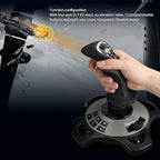 XUMIUZIY PC Flight Joystick Control, USB Wired Flight Stick with Vibration Function and Throttle Control, Universal Simulation Controller Joystick for PC Computer Laptop, 7/8/10/11