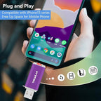 Thkailar 128GB USB C Flash Drive 3.1,USB C Thumb Drive 3.0 Up to 150MB/s Read USB Drive for iPhone 15,Android Phones,PC,MacBook,Laptop(Purple)