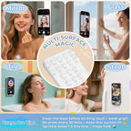 for MagSafe Suction Mount - 29 Silicone Suction Cup Phone Mount with Magnetic Phone Grip, for iPhone 12/13/14/15/16 Series, Hands-Free Sticky Grip for TikTok/Instagram, Transparent