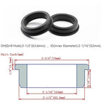 2 pcs 2-1/2" Drill Hole，2-1/16" ID Black Silicone Top hat Rubber Grommets for Wiring，Automotive，Firewall，Hole Plug，Desk，Screw，Water and Gas Pipe，Drain，House Siding，Cable Bushing，Glass，Wire Plug