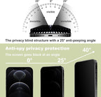 (2-Pack Anti-Spy Privacy Screen Protector for iPhone 12/12 Pro(6.1-Inch),9H Tempered Glass,Full Coverage,Anti-Fingerprint,Auto Dust Removal,Bubble-Free,Easy Installation