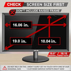 [2 Pack] 19 Inch Privacy Screen Filter for Widescreen 16:10 Monitor | Privacy Shield | Anti-Glare | Anti-Blue light Protector | Eye Protection | Computer Security Private Filter