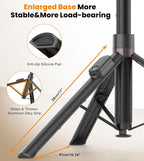 TONEOF 70" Automatic Phone Tripod with Magnetic Rechargable Remote,Selfie Stick 360° Vertical & Horizontal Rotatable,Stable for iPhone/Android(Black)