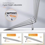 Laptop Risers for Desk, 4 Adjustable Heights Laptop Stand, Keyboard Riser, Ergonomic Laptops Feet for Desk, Compatible with MacBook Air Pro, with Dell, with HP, More 10-15.6” Laptops