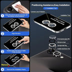 for Samsung Galaxy Z Flip 7 Camera Lens Protector, Individual Metal Ring Tempered Glass Lens Cover, [Strong Adsorption] Scratch Resistant Ultra-Thin HD Clear Lens Cover, 1 Set-Black Diamond