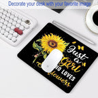 Sunflower Mouse Pad Personalized Design Computer Laptop Mousepad Square Anti-Slip Rubber Office Mouse Pad 9.5x7.9 Inch
