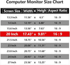 Computer Privacy Screen Protector 20 Inch with Hp Dell Acer Asus Samsung LG and More, Removable Security Shield Filter for 16:9 Aspect Ratio Monitor Like ViewSonic Sceptre(20" Diagonal 16:9 1 Pack)