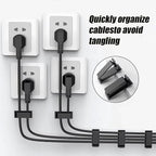 Adhesive Cable Clips Holder, Outdoor Light Clips, Black Cord Wire Clips, Sturdy Nylon Cord Wall Finisher Wire Clamp for Home, Car, Office Desk Wire Management (Black, L-100 PCS)