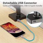 MOUNTUP Single Monitor Mount with USB Fits 42 40 35 32 27 24 Heavy Duty Widescreen, Gas Spring Monitors Stand for Desk, Holds 4.4-33 lbs Screen, Ultrawide Monitor Arm, VESA Mount Clamp/Grommet Base