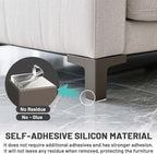 40 PCS Non Slip Furniture Pads, Phixbear Anti Vibration Pads, Reusable Multifunctional Self-Adhesive Silicone Pad, Shockproof and Silent, for Anti-Slip on Tables, Sofas, Beds, and Floor Protection