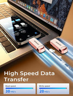512GB Flash Drive Intended for iPhone, Memory Stick Storage Files Photos Videos Backup, Compatible with iPhone iPad Android PC, Plug and Play, No Application Required (Rose Gold)