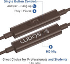 LUDOS OMNITONE USB C Headphones for iPhone 16 15 Pro Max Plus iPad Pro, 5 Years Warranty, USB-C Earbuds for Samsung Galaxy S24 S23 Ultra S22 S21 S20 A55 A54 A53, USB Type C Earphones - Brown