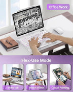 Intermerge Clear Keyboard Case for iPad Pro 13" (M4) 2024 Only, 360° Swivel Multi-Touch Trackpad, 7-Color RGB Backlit, Pencil Holder, Type-C, Power Indicator, Frost Pulse