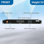 10 NEMA 5-15R Outlet Surge Protector PDU, 120V 15A 3600J 10KA, 1U Rack Mount Power Strip for Network Server Racks, AV Equipment, & More - 14AWG 6ft Cord, ETL Listed