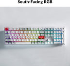 Keychron Q6 Pro Full-Size Bluetooth Custom Mechanical Keyboard for Mac Windows Linux, Full Metal QMK/VIA Programmable Knob KSA Double-Shot PBT Keycaps Hot-Swappable Keychron K Pro Banana Switch-White