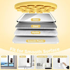 Magnetic Suction Cup Phone Mount for MagSafe Case, Silicone Hands-Free Grip Holder for iPhone and Android, Mirror Shower Phone Stand for Makeup FaceTime Gym Kitchen Bathroom, Yellow