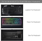 Keyboard Bag Case Sleeve Pouch for Universal Keyboard, Logitech/Razer/Das/Havit/Apple Magic Keyboard Protector, Wireless/Wire Computer/Gaming PC Keyboard Dust Cover-Black