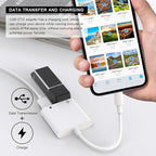 [Apple MFi Certified] Lightning to USB OTG Adapter for iPhone 14, USB3.0 Camera Adapter with Fast Charging Port for iPhone14/13/12/11/XS/X/8/7/6/SE/iPad/Card Reader/USB Flash Drive/Keyboard/Mouse