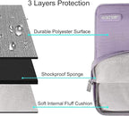 MOSISO Laptop Case 13.3 inch, 13-13.3 inch Laptop Sleeve Compatible with MacBook Air/Pro 13 / Pro 14, HP Dell ASUS Lenovo Notebook, Polyester Vertical Computer Sleeve Bag with Pocket, Purple