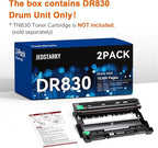 Compatible DR830 Drum Unit (NOT Toner) Replacement for Brother DR830 DR-830 Drum use with HL-L2460DW HL-L2405W HL-L2400D HL-L2480DW MFC-L2820DW MFC-L2820DW XL DCP-L2640DW Printer (2 Pack)