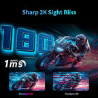 KTC 27 inch WQHD 180Hz 1ms Curved Gaming Monitor 1440P 144Hz Monitor 132% sRGB HVA FreeSync DisplayPort/HDMI/USB VESA Computer Monitor for Gamers (DP Cable Included)