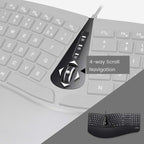 Perixx Periduo-505, Wired USB Ergonomic Split Keyboard and Vertical Mouse Combo with Adjustable Palm Rest and Short Tactical Membrane Keys, US English Layout