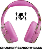 Skullcandy Crusher ANC 2 Wireless Over-Ear Bluetooth Headphones with Multi-Sensory Bass, Active Noise Cancelling, Up to 60 Hours Battery, Microphone for iPhone Android - Realtree Edge Colors Pink