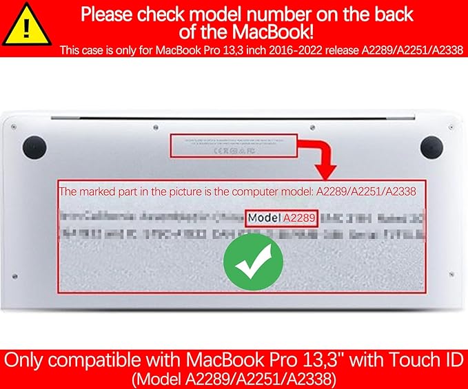 Compatible with MacBook Pro 13 inch Cover, 2022-2016 Release A2289/A2251/A2338 M1 with Keyboard Cover & Screen Protector Vivid Abstract Landscape (Lake George Reflection by O'Keeffe)