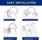 Replacement Ear Pads for Bose QuietComfort 35 (QC35) & Quiet Comfort 35 II (QC 35 ii) Headphones, EarPads Cushions with Noise Isolation Memory Foam, Softer Protein Leather, Added Thickness