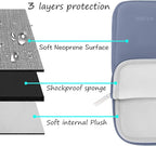 MOSISO Laptop Case 13 inch, 13 inch Laptop Sleeve Bag Compatible with MacBook Air 13 M4 M3 M2 M1 2025-2018 / Pro 13 M2 M1 2025-2016, Neoprene Computer Sleeve Bag with Small Case, Pastel Blue