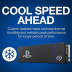 Seagate Game Drive PS5 NVMe SSD for PS5 2TB Internal Solid State Drive - PCIe Gen4 NVMe 1.4, Officially Licensed, Up to 7300MB/s with Heatsink (ZP2000GP3A1001)