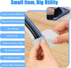 80PCS Hook and Loop Cable Ties, Hook and Loop Cable Straps, Under Desk Cable Management, Adhesive Cable Clips, Sticky-Back Cord Organizer for Desk, Household & Office Organization (White)