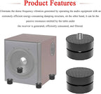 Audiocrast 4X HiFi Speaker Spikes 40×23mm Speaker Stand Feet Pads HiFi Shock Absorber Feet Aluminum Isolation Feet for Audio Speaker Subwoofer CD DVD Amplifier Turntable DAC