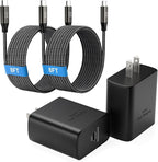 45W Super Fast Charger Type C, [2 Pack] 45 Watt USB-C Charger PD/PPS Wall Charging Block for Samsung Galaxy S25 Ultra/S25+/S25/S24/S23 Ultra/S23+/S22 Ultra/S22+/S20 Ultra, Tab S8(with 2X 8ft Cable)